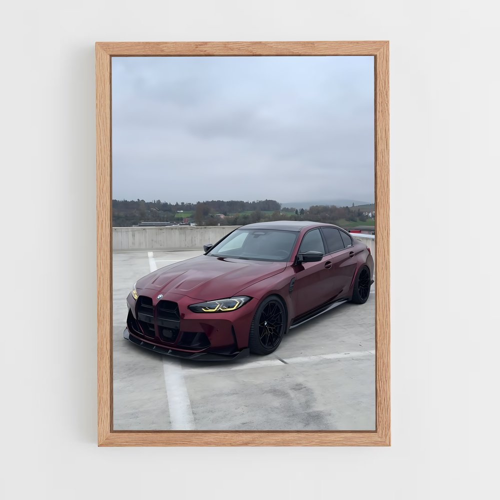 Poster Maroon Majesty – affiche BMW (vue 4)